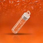 Long Magatama Miyuki Seed Beads Transparent Orange 8.5g