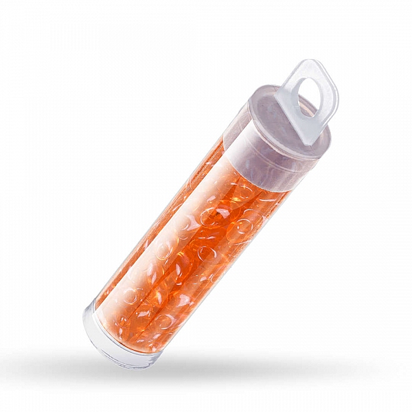 Long Magatama Miyuki Seed Beads Transparent Orange 8.5g