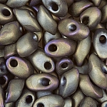 Miyuki Seed Beads Long Magatama Matte Olive Iris 8.5g