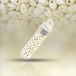 Miyuki Seed Beads Long Magatama Matt Opaque Cream 8.5g Miyuki Seed Beads Long Magatama Matt Opaque Cream 8.5g