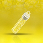 Miyuki Long Magatama Matt Trans. Pale Yellow Beads 8.5g