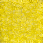 Miyuki Long Magatama Matt Trans. Pale Yellow Beads 8.5g