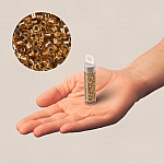 Miyuki Delica Seed Beads Colour Lined Light Bronze 7.2g	