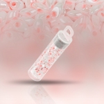 Miyuki Long Magatama White/Pink Color Lined Beads 8.5g