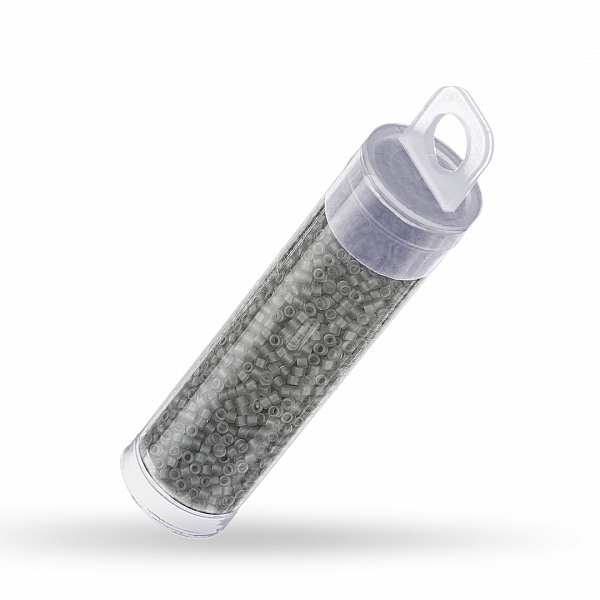 Miyuki Delica Seed Beads Matte Transparent Grey 7.2g