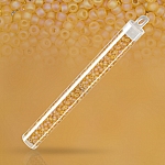 Miyuki 3mm Round Seed Bead Matte Trans. Light Topaz AB