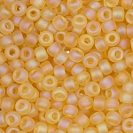 Miyuki 3mm Round Seed Bead Matte Trans. Light Topaz AB