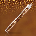 Miyuki 8 Round Seed Beads Silver Lined Matte Topaz 22g