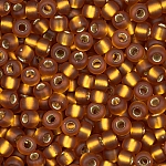 Miyuki 8 Round Seed Beads Silver Lined Matte Topaz 22g