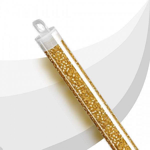 Miyuki Seed Beads 11/0 Semi-Matte Silver Lined Gold 24g