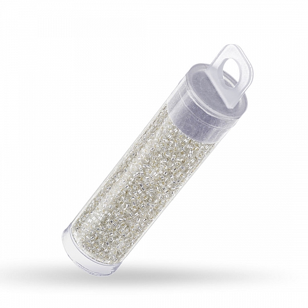 Miyuki Size 15/0 Seed Beads Silver Lined Crystal 8.2g