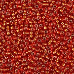 Miyuki Seed Beads Size 15 Silver Lined Red Orange 8.2g