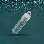 Miyuki Seed Beads Size 15/0 Silver Lined Teal 8.2g Tube