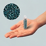 Miyuki Seed Beads Size 15/0 Silver Lined Teal 8.2g Tube