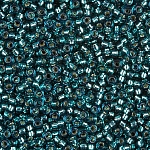 Miyuki Seed Beads Size 15/0 Silver Lined Teal 8.2g Tube