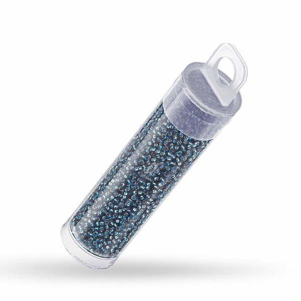 Miyuki Size 15 Seed Beads Silver Lined Blue Zircon 8.2g