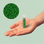 Miyuki Seed Beads Size 15 Matte Transparent Green 8.2g