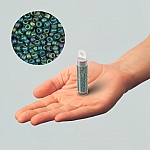 Miyuki Size 15/0 Seed Beads Matte Emerald AB 8.2g