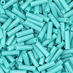 Miyuki 6mm Bugle Seed Beads Opaque Turquoise Green 25g