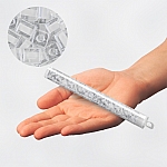 Miyuki Colour Lined White 4mm Square Seed Beads 20g