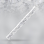 Miyuki Colour Lined White 4mm Square Seed Beads 20g