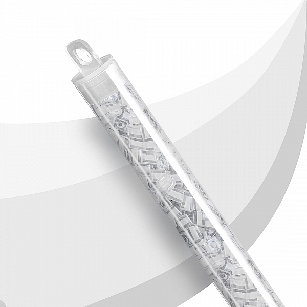 Miyuki Colour Lined White 4mm Square Seed Beads 20g