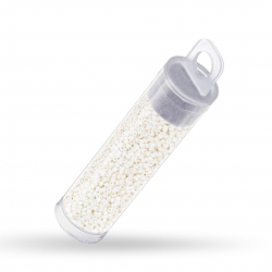 Miyuki Size 15/0 Round Seed Beads Matte Cream 8.2g Tube