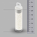 Miyuki Size 15/0 Round Seed Beads Matte Cream 8.2g Tube