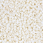 Miyuki Size 15/0 Round Seed Beads Matte Cream 8.2g Tube