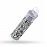 Round Miyuki Seed Beads Transparent Grey Iris 8.2g Tube