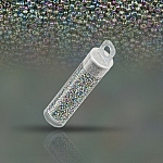 Round Miyuki Seed Beads Transparent Grey Iris 8.2g Tube