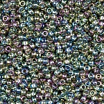 Round Miyuki Seed Beads Transparent Grey Iris 8.2g Tube