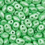 SuperDuo™ Pastel Light Green Chrysoprase Seed Beads 24g