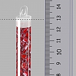 Miyuki Colour Lined Red 4mm Square Seed Beads 20g Tube