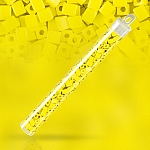 Miyuki Opaque Yellow 4mm Square (Cube) Seed Beads 20g