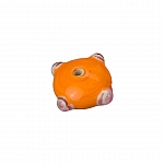 Sputnik Lampwork Orange/Pink Disc Glass Beads 21mm PK1