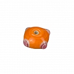 Sputnik Lampwork Orange/Pink Disc Glass Beads 21mm PK1