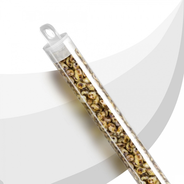 SuperUno™ Czech Chalk Travertine Dark Glass Beads - 22g