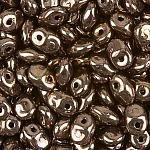 SuperUno™ 2.5x5mm Czech Seed Beads Jet Bronze Lined 22g