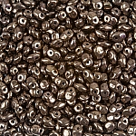 SuperUno™ 2.5x5mm Czech Seed Beads Jet Bronze Lined 22g