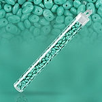 SuperUno™ Czech 2.5x5mm Seed Beads Turquoise Green 22g