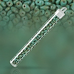 SuperUno™ 5mm Beads Turquoise Green Travertine Dark 22g