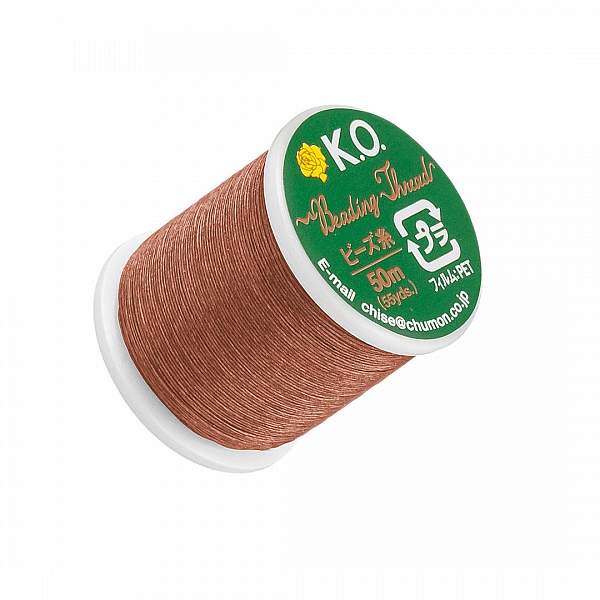 KO Apricot Japanese Nylon Beading Thread 50m Reel