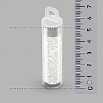 Infinity Two Hole Czech Glass Beads 3x6mm Crystal 8g