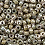 Infinity Czech Glass Beads 3x6mm Chalk Lazure Blue 8g