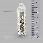 Infinity Czech Glass Beads 3x6mm Chalk Lazure Blue 8g