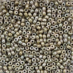 Infinity Czech Glass Beads 3x6mm Chalk Lazure Blue 8g