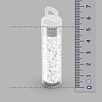 Infinity Two Hole Czech Seed Beads 3x6mm Chalk 8g
