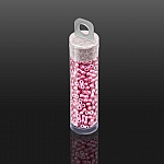 Infinity Two Hole Czech Glass Beads 3x6mm Pastel Pink 8g