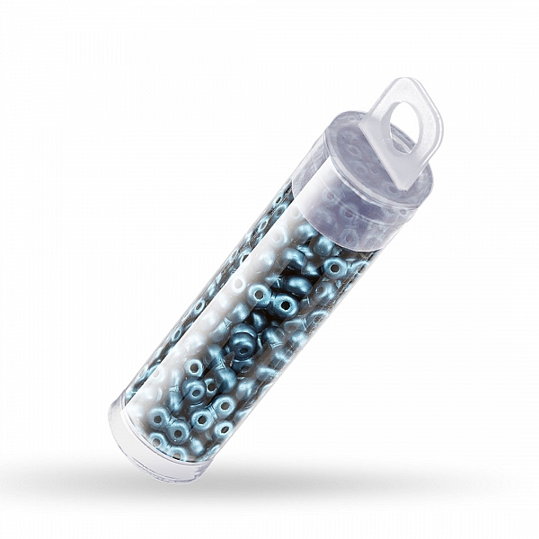 Infinity Czech Seed Beads 4x8mm Pastel Petrol 7.5g
